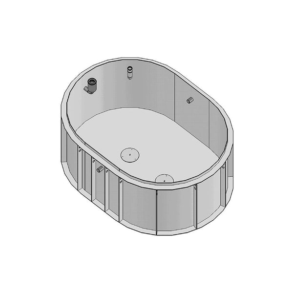 Ovalteich (18.200L) L=5m, B=3,30m, H=1,5m Genesis