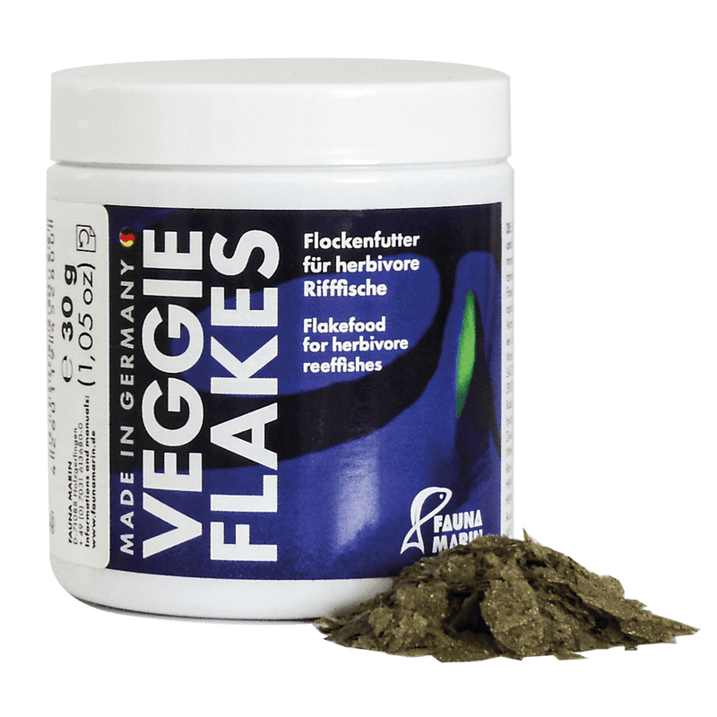 Veggie Marine Flakes 250ml Größe M Veggie Flakes für Seewasserfische aus 7 Meeresalgen Fauna Marin