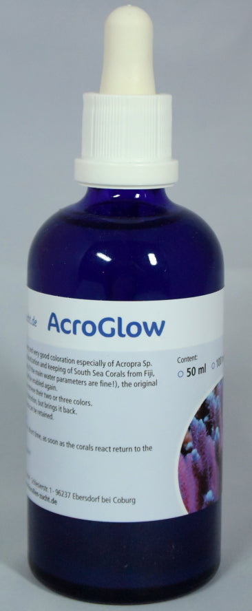 Acro Glow 250 ml Fördert die Gesundung und sehr gute Ausfärbung speziell von Acroporen. Korallenzucht