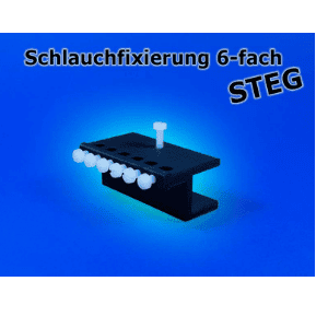 Schlauchfixierung 6-fach für Steg, bis 18 mm - Korallenableger.com