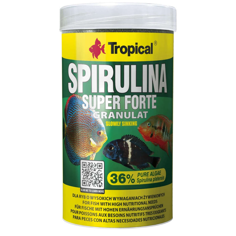 Tropical-Futter Super Spirulina Forte Granulat
1000 ml / 600 g Restposten